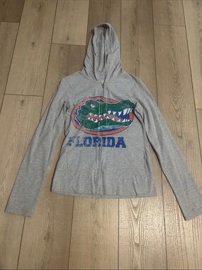 Soffe Gray Full-Zip Hoodie with Florida Gator Logo